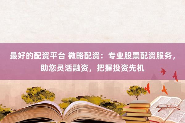 最好的配资平台 微略配资：专业股票配资服务，助您灵活融资，把握投资先机