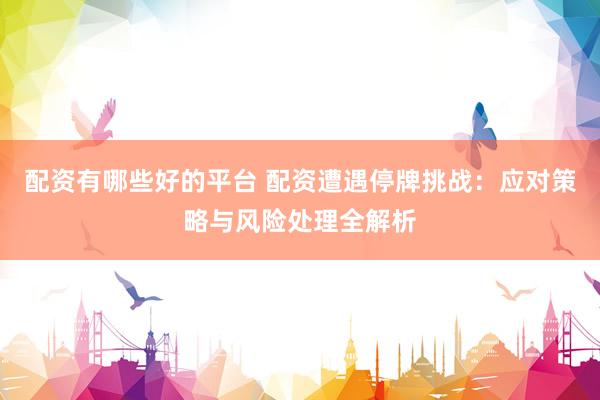 配资有哪些好的平台 配资遭遇停牌挑战：应对策略与风险处理全解析