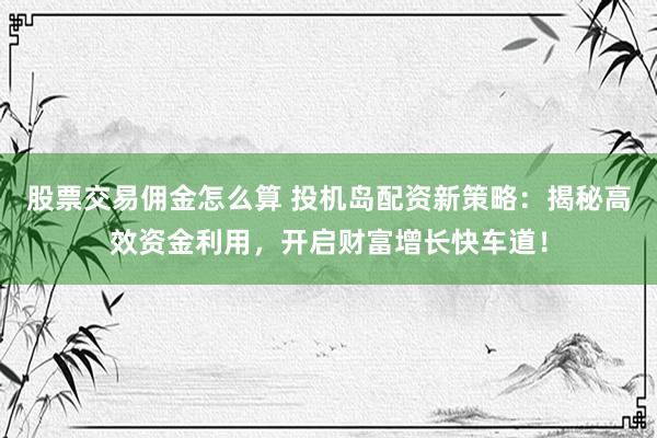 股票交易佣金怎么算 投机岛配资新策略：揭秘高效资金利用，开启财富增长快车道！