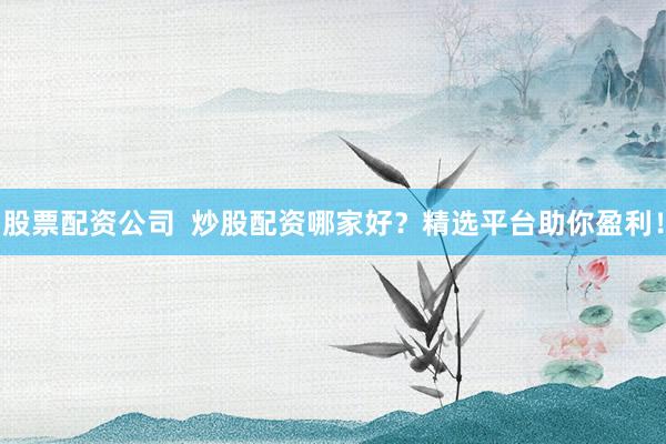 股票配资公司 炒股配资哪家好?精选平台助你盈利!