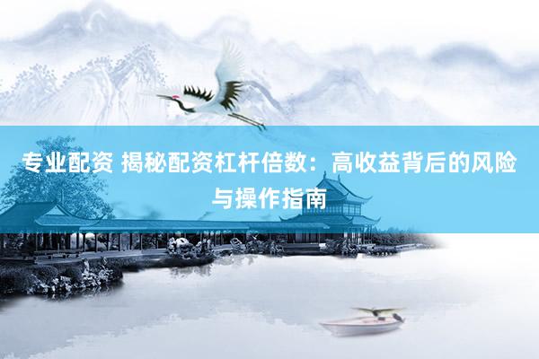 专业配资 揭秘配资杠杆倍数:高收益背后的风险与操作指南