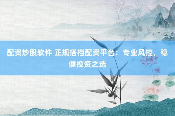 配资炒股软件 正规搭档配资平台：专业风控，稳健投资之选