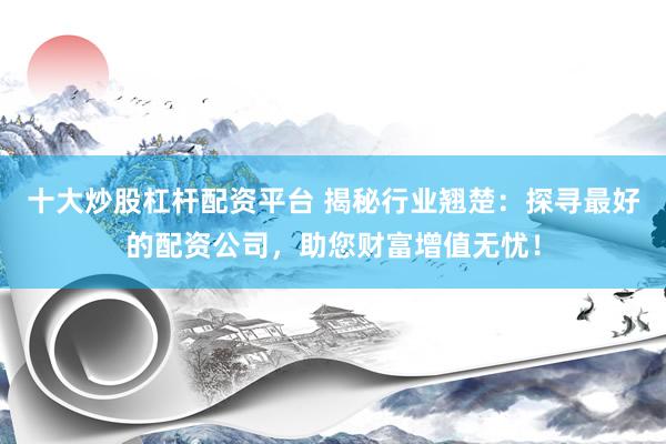 十大炒股杠杆配资平台 揭秘行业翘楚:探寻最好的配资公司,助您财富增值无忧!
